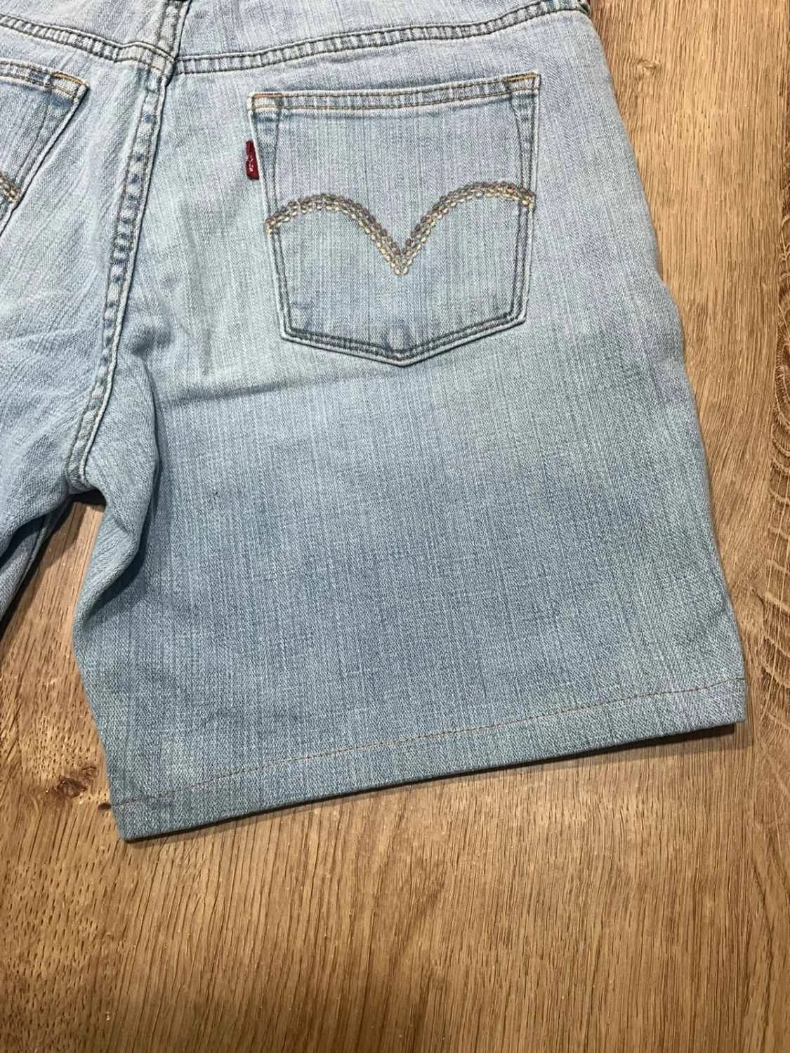 Short Levi's 515 Capri Taille 9 Vintage Coton Bleu Clair Slv 022 – photo 7